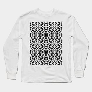 Circles and Diamonds Geometric Pattern Long Sleeve T-Shirt